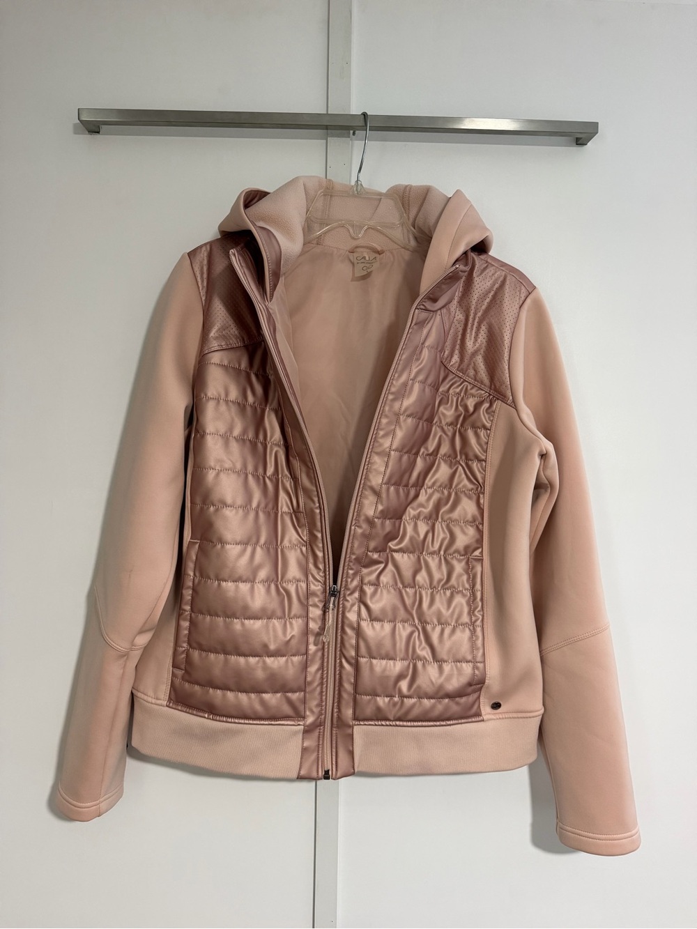 CALIA by Carrie Underwood Quilted Hooded Jacket - Dusty Rose - Picture 3 of 11